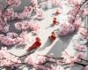Kay Bojesen SONGBIRD Ptaszek Drewniany Biały FLORA 2024 / Czerwony